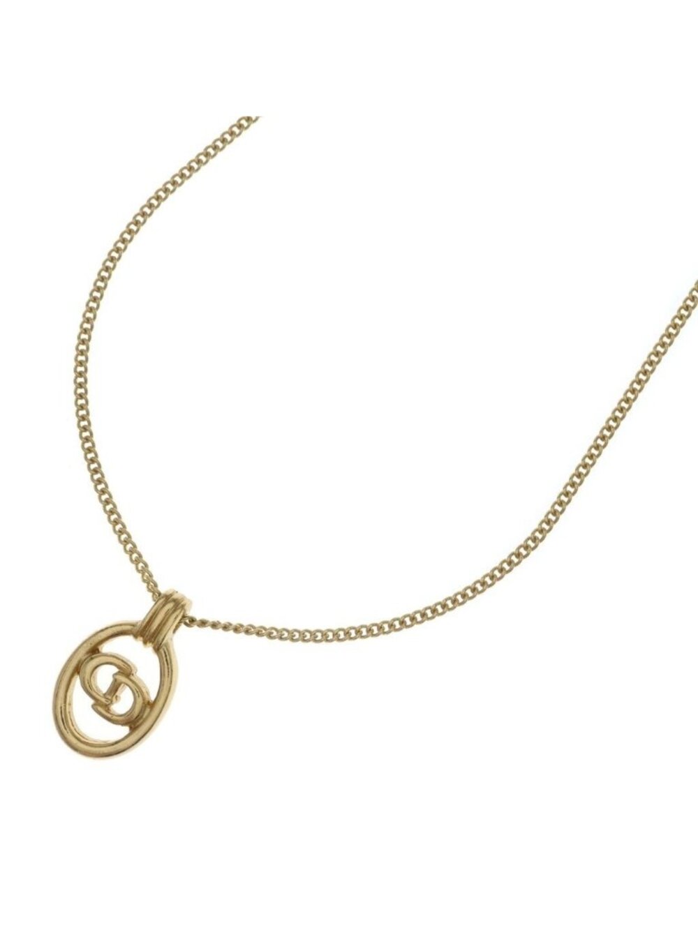 Dior CD Logo Pendant Plated Gold